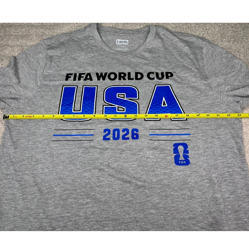 FIFA World Cup T-Shirt Men Large Gray USA 2026 Official Licensed Graphic NWOT - Picture 5 of 8